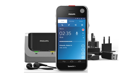 Philips SpeechAir Digital Dictation smart voice recorder PSP1100